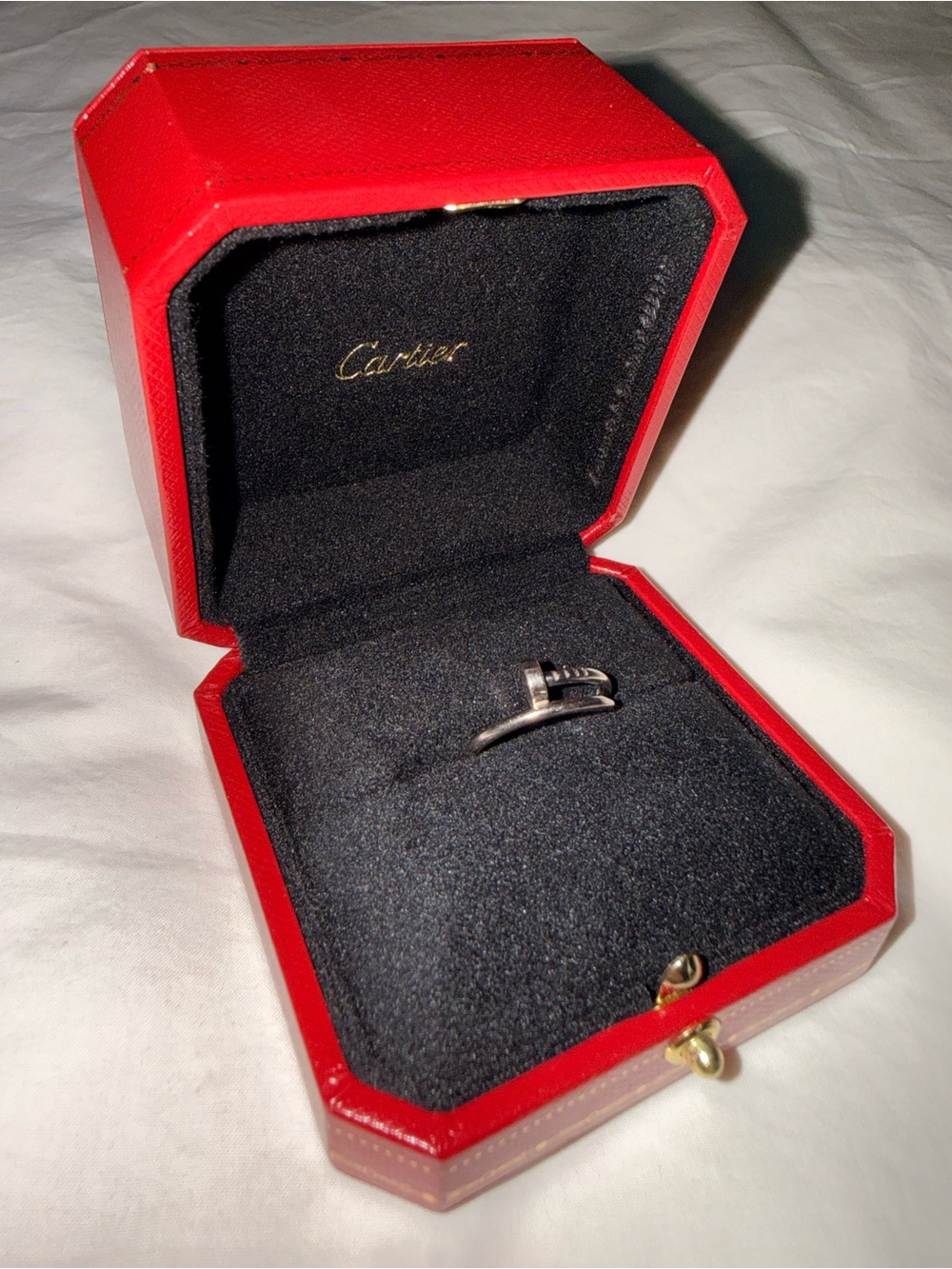Cartier Juste un Clou Ring 18K White Gold Size 52 (US 6)